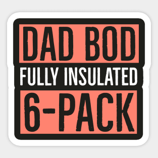 Dad Bod Full Insulated Six Pack Sticker